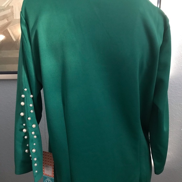 NWT Tracy Negoshian, Emerald Dress, Size:L - Picture 8 of 9